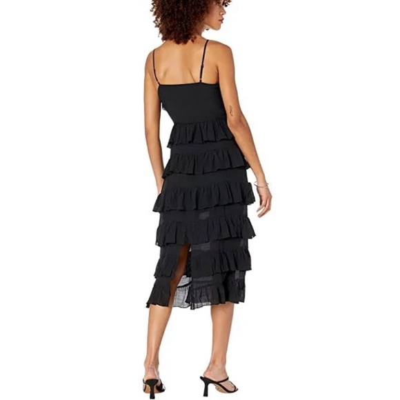 Black multi ruffled dress - Picture 2 of 5